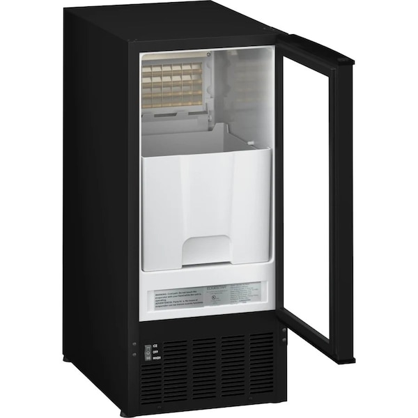 Edgestar 15 Inch Wide 25 Lbs Capacity BuiltIn Ice Maker with 50 Lbs Daily Ice Production - IB450BL