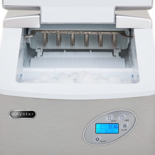 Whynter 15″ W X 17″ H X 17″ D Ice Maker, Ice Production Per Day: 49 lbs. - IMC-491DC