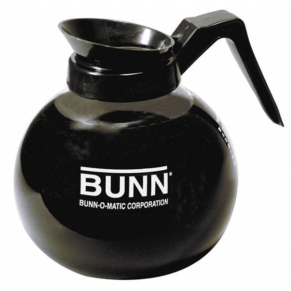 Bunn Pourover Decanter, Pour Over Style, Glass Base Material, 64 oz Capacity, Black - 42400.0101