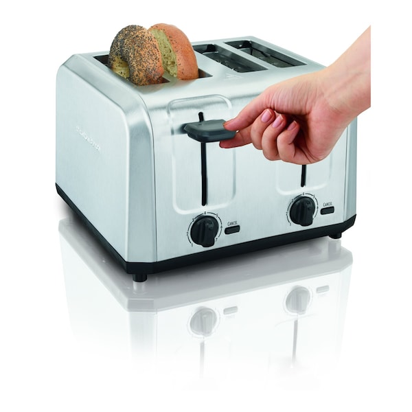 Hamilton Beach Metal Silver 4 slot Toaster 10.9 in. H X 11.2 in. W X 7.5 in. D - 24910
