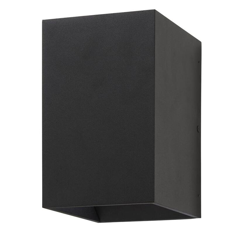 Colección de Decoradores para el Hogar Greeleyville 8 pulgadas 1 Luz Negro Arena Linterna de Pared para Exteriores con Luz LED Integrada con Cableado Duro - 23751