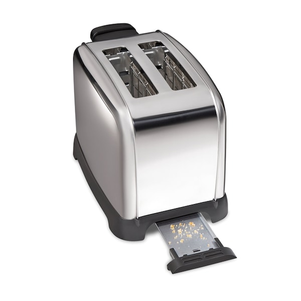 Hamilton Beach Stainless Steel Black/Silver 2 slot Toaster 7.63 in. H X 6.89 in. W X 11.1 in. D - 22782