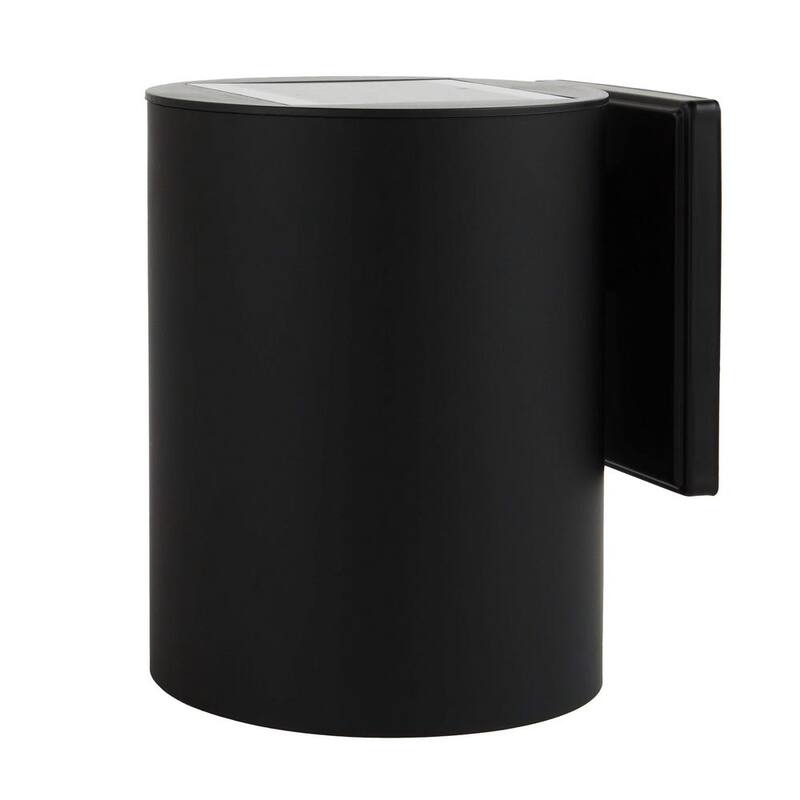 Marca privada sin marca 7.8 pulgadas 1 luz moderna LED solar cilíndrica para exterior con acabado en negro y cumplimiento del cielo oscuro - W2254-11