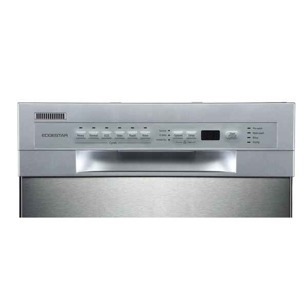 Edgestar 18 Inch Wide 8 Place Setting Energy Star Rated BuiltIn Dishwasher - BIDW1802BL