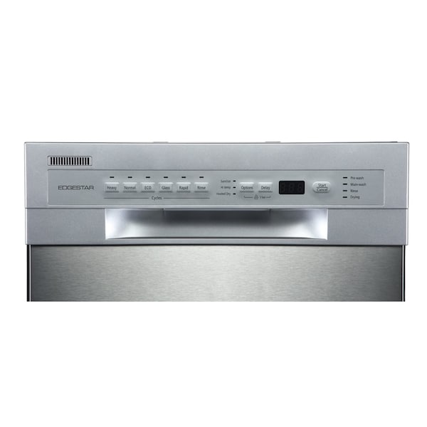 Edgestar 18 Inch Wide 8 Place Setting Energy Star Rated BuiltIn Dishwasher - BIDW1802SS