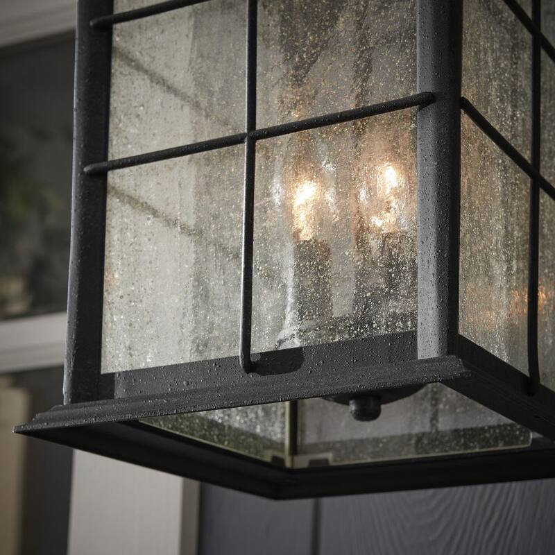 Colección de decoración para el hogar Brimfield 22 in. Lámpara de pared exterior de luz de línea de voltaje de 3 luces de hierro envejecido sin bombillas incluidas - HB7103-151