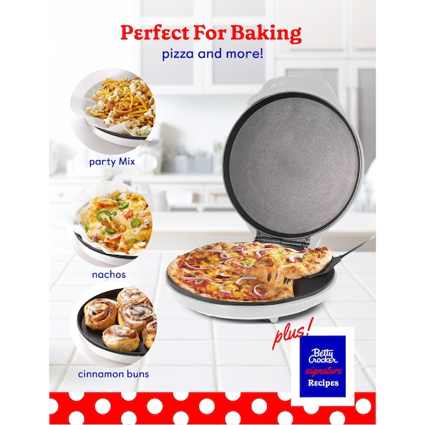 Betty Crocker 12in Pizza Maker Plus - BC-2958CW
