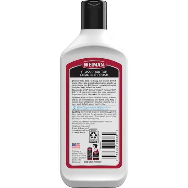 Weiman Apple Scent Glass Cooktop Cleaner 10 oz Cream - 38