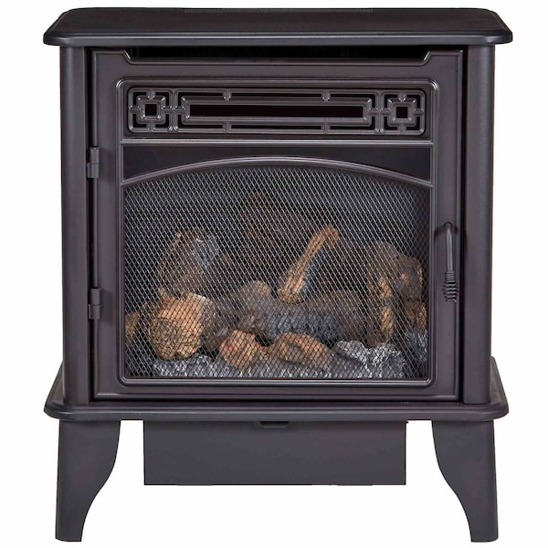Procom Dual Fuel Ventless Gas Stove 3-Sided - 23,000 Btu, T-Stat Control - PCNSD25TA