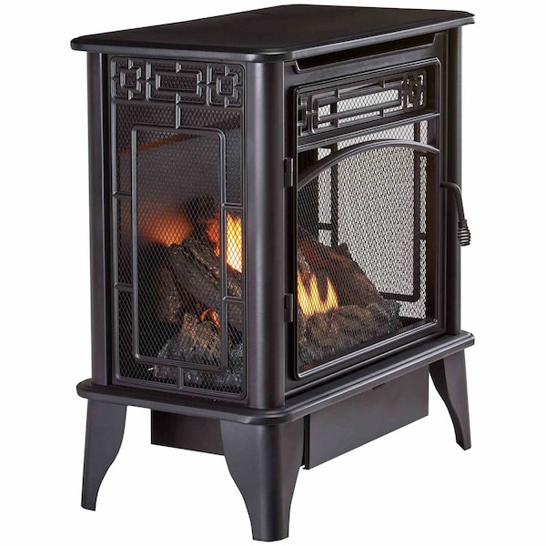 Procom Dual Fuel Ventless Gas Stove 3-Sided - 23,000 Btu, T-Stat Control - PCNSD25TA