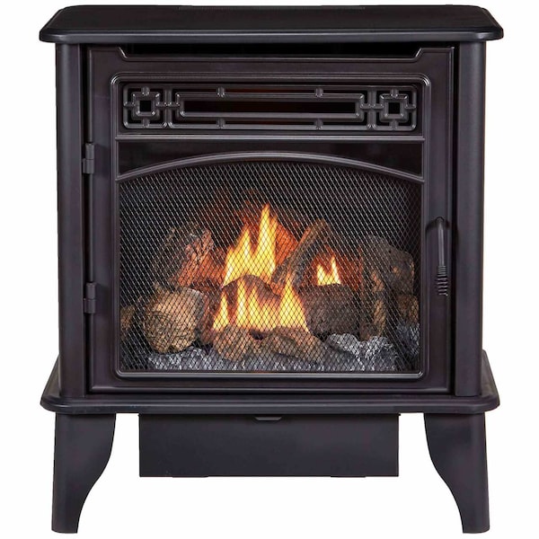 Procom Dual Fuel Ventless Gas Stove 3-Sided - 23,000 Btu, T-Stat Control - PCNSD25TA