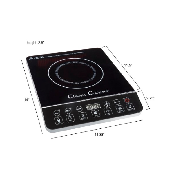 Hastings Home Hastings Home 1800W Induction Cooktop, Single - 452251YSN