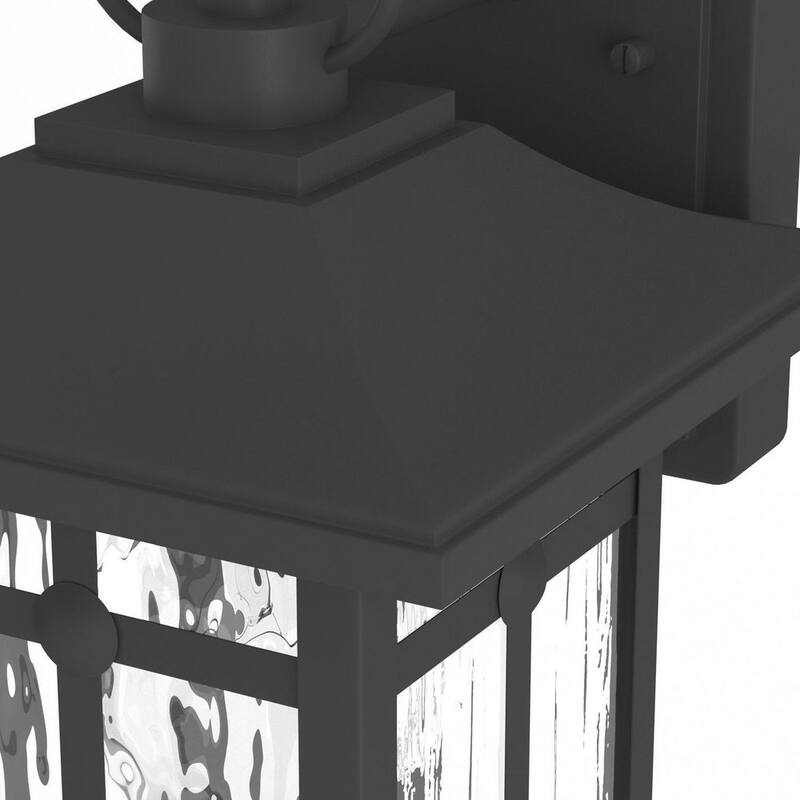 Maxax Hawaii Montpelier Lámpara de pared para exteriores con luz negra y conexión eléctrica, 12.4 pulgadas de altura, al atardecer y al amanecer, Farol de pared (paquete de 2) - MX7003-W1BK