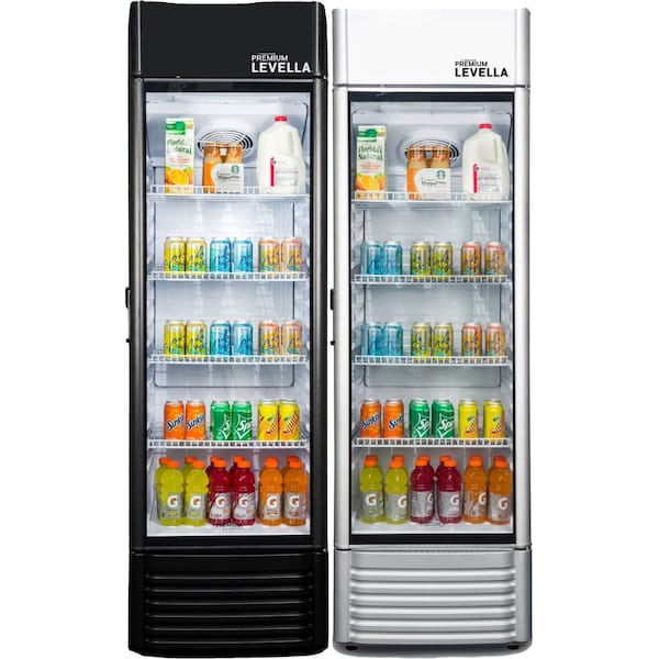 Premium Levella Premium Levella 12.5 cu. ft. Commercial Display Refrigerator One Glass Door Merchandiser in Silver - PRF125DX