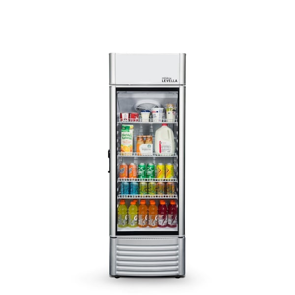 Premium Levella Premium Levella 9 cu. ft. Commercial Display Refrigerator One Glass Door Merchandiser in Silver - PRF90DX