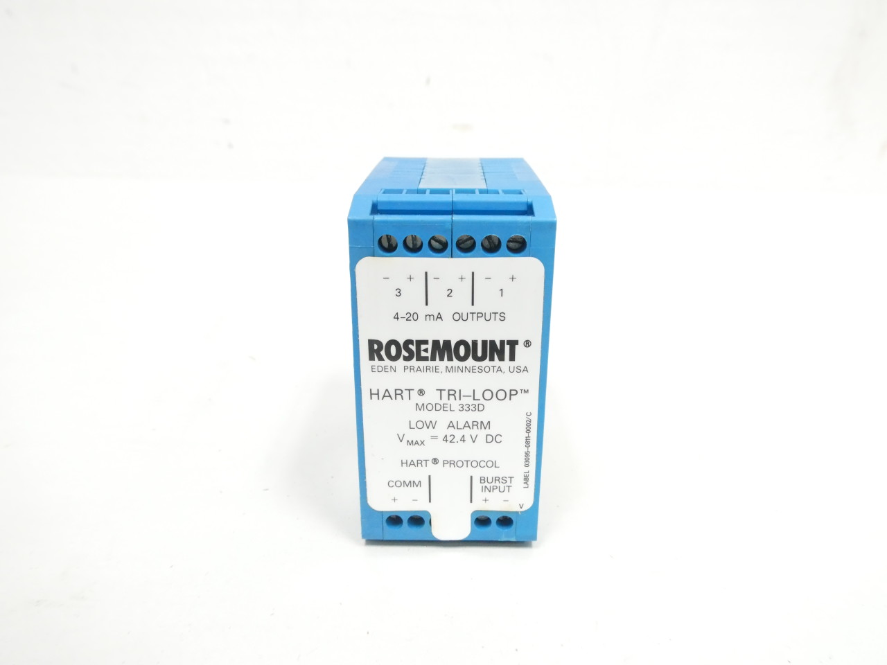 ROSEMOUNT 333D HART TRI-LOOP 4-20MA 0-250IN-H2O OTHER CONVERTER