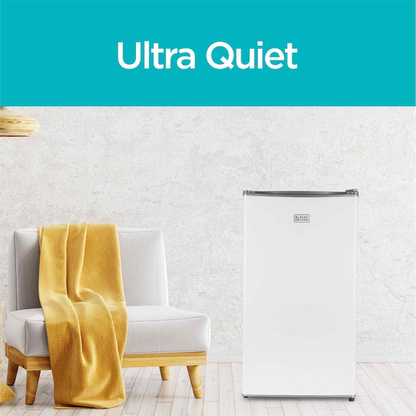 Black & Decker Compact Refrigerator Energy Star Single Door Mini Fridge with Freezer, 3.2 Cubic Ft., White - BCRK32W