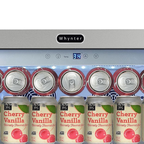 Whynter Freestanding 8.1 cu. ft. Commercial Beverage Merchandiser Refrigerator - CBM-815WS