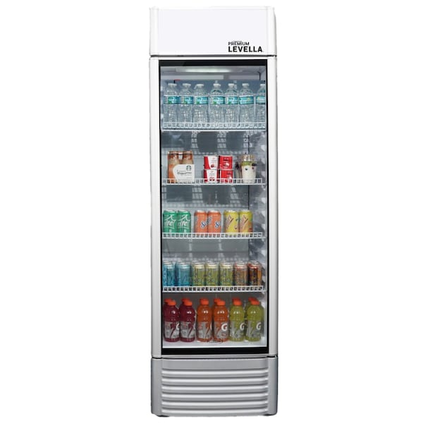 Premium Levella Premium Levella 15.5 cu. ft. Commercial Display Refrigerator One Glass Door Merchandiser in Silver - PRF155DX
