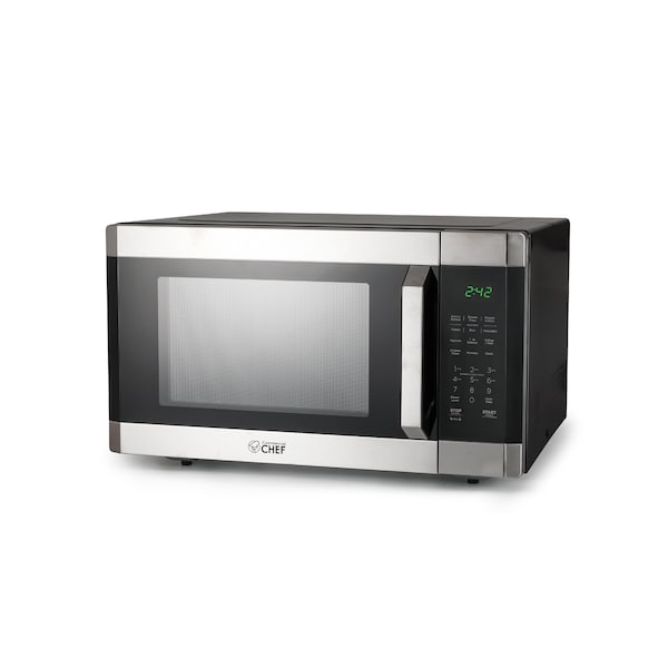 Commercial Chef 1.6 Cu. Ft. Countertop Microwave with Touch Controls & Digital Display, Stainless Steel Microwave - CHM16MS6