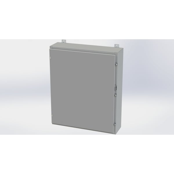 Saginaw Control & Engineering Carbon Steel Electrical Enclosures, 36 in H, 8 in D, 30 in W, NEMA 4, Hinged - SCE-36H3008LP