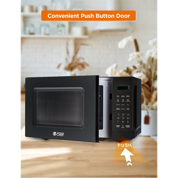 Commercial Chef 0.7 cu ft.  Countertop Microwave Oven Oven, Black - CHM7MB