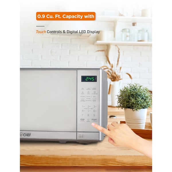 Commercial Chef 0.7 cu ft. Microwave Oven Oven, Stainless Steel - CHM7MS