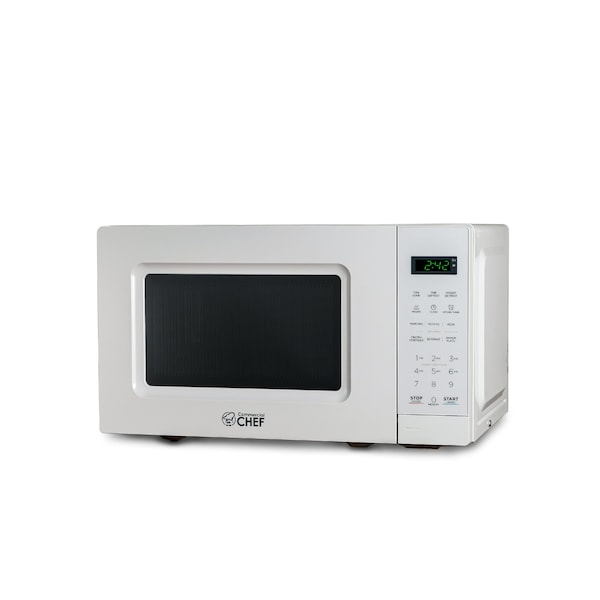 Commercial Chef 0.7 cu ft.  Countertop Microwave Oven Oven, White - CHM7MW