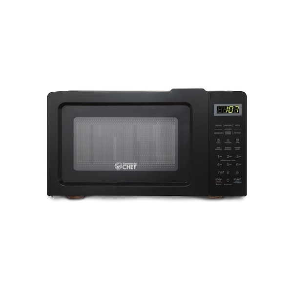 Commercial Chef Countertop Microwave, 0.7 Cubic Feet, Black - CHM770B