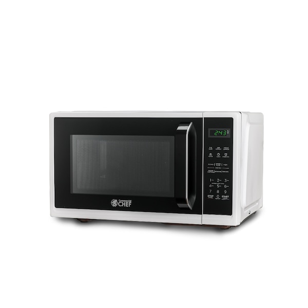 Commercial Chef 0.9 cu ft. Countertop Microwave Oven, White - CHM9MW