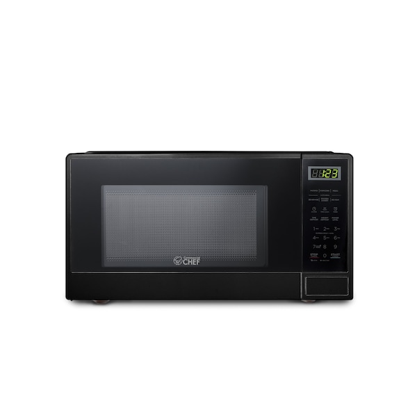 Commercial Chef 1.1 Cu Ft Microwave Oven with 10 Power Levels, Black - CHCM11100B