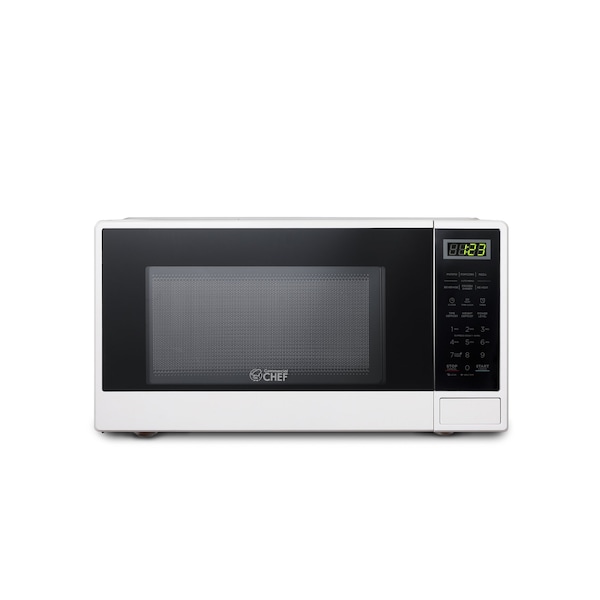 Commercial Chef 1.1 Cu Ft Microwave Oven with 10 Power Levels, White - CHCM11100W