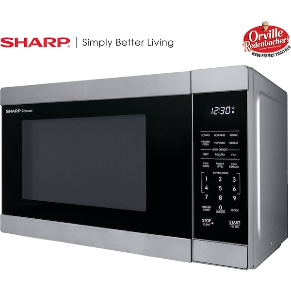 Sharp 1.1 CF Countertop Microwave Oven, Orville Redenbacher's Certified - ZSMC1162KS