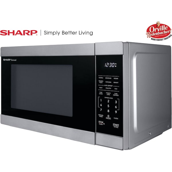 Sharp 1.1 CF Countertop Microwave Oven, Orville Redenbacher's Certified - ZSMC1162KS