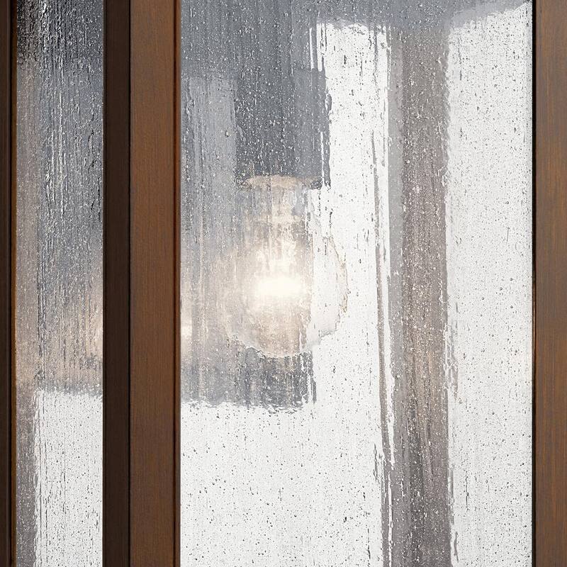 KICHLER Marimount 17 pulgadas 1-Luz Negro Linterna de Pared Exterior con Cableado Duro y Sin Bombillas Incluidas (Paquete de 1) - 59018BK