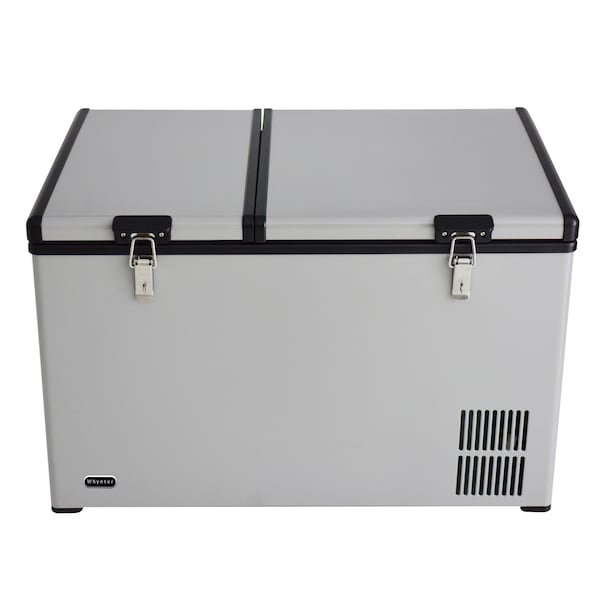 Whynter 90 Qt Dual Zone Portable Fridge/Freezer with 12V Option and Wheels - FM-901DZ