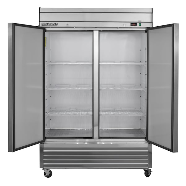 Maxx Cold Reach-In Freezer, Double Door, Bottom Mount 42.9 CUFT - MXSF-49FD