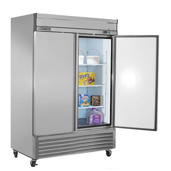 Maxx Cold Reach-In Freezer, Double Door, Bottom Mount 42.9 CUFT - MXSF-49FD