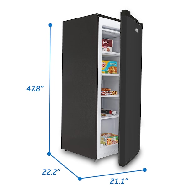 Commercial Cool Upright Freezer, Stand Up Freezer 5 Cu Ft with Reversible Door, Black - CCUL50B6