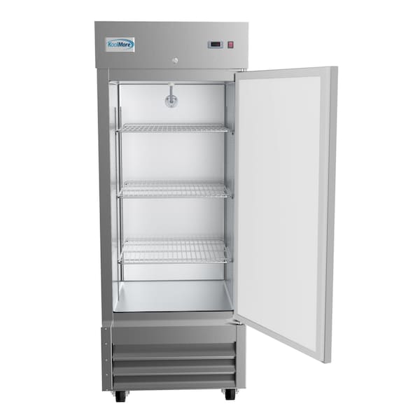 Koolmore 29" 1 Door Stainless Steel Upright Commercial Reach-In Freezer - 23 cu. ft - RIF-1D-SS