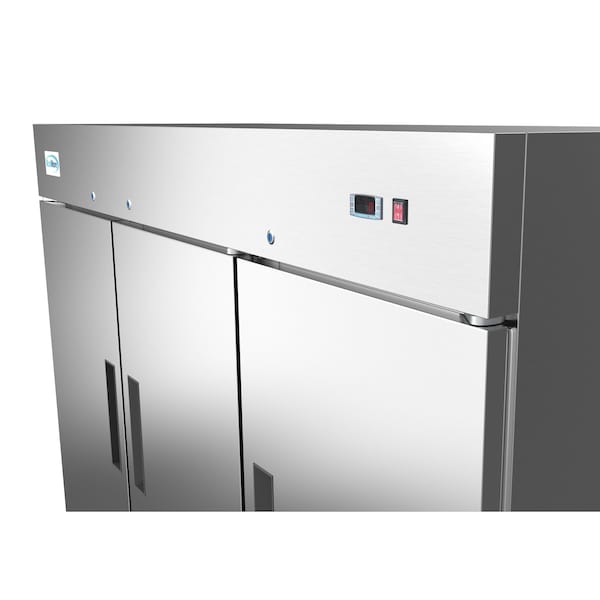 Koolmore 82" 3 Door Stainless Steel Upright Commercial Reach-In Freezer - 72 cu. ft, Model: - RIF-3D-SS