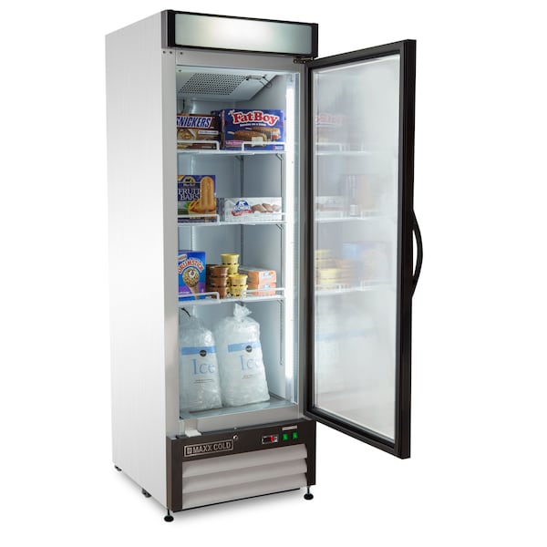 Maxx Cold Freezer 16 cu.ft., Single Door, Commercial Merchandiser, White/Glass - MXM1-16F