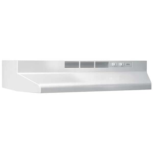 Broan Hood, Duct Free, 24 In, White - 412401