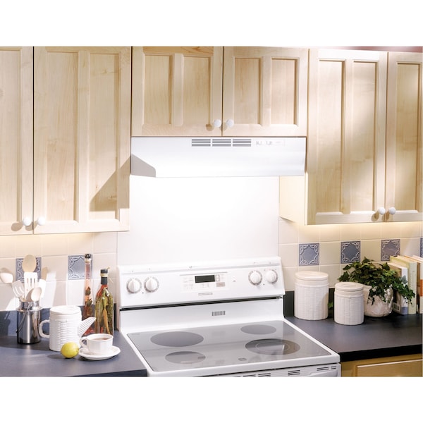 Broan Hood, Duct Free, 24 In, White - 412401