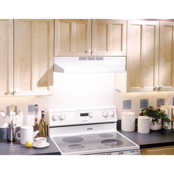 Broan Hood, Duct Free, 24 In, White - 412401