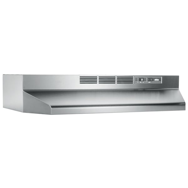 Broan Hood, Duct Free, 30 In, Stainless Steel - 413004