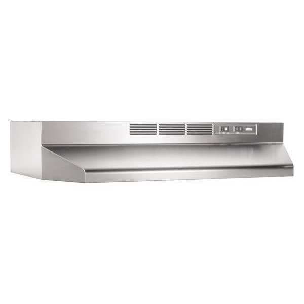 Broan Hood, Duct Free, 30 In, Stainless Steel - 413004