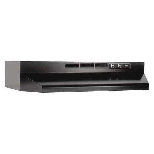 Broan Hood, Duct Free, 30 In, Black - 413023
