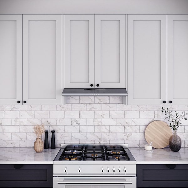 Streamline 30 in. Lammari Ducted Undermount 80 CFM Range Hood in Brushed Stainless Steel - T-3367-1-DT