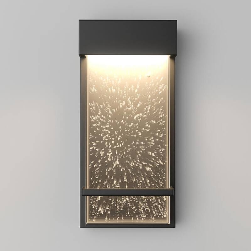 Luz de garaje y porche integrada con LED moderna Artika Skyler Black de 3 CCT con cableado duro, estilo linterna de pared - OUT-SK